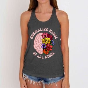 Normalize Minds Of All Kinds Autism Awareness Women's Knotted Racerback Tank