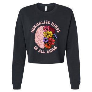 Normalize Minds Of All Kinds Autism Awareness Cropped Pullover Crew