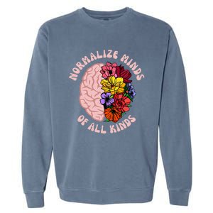 Normalize Minds Of All Kinds Autism Awareness Garment-Dyed Sweatshirt