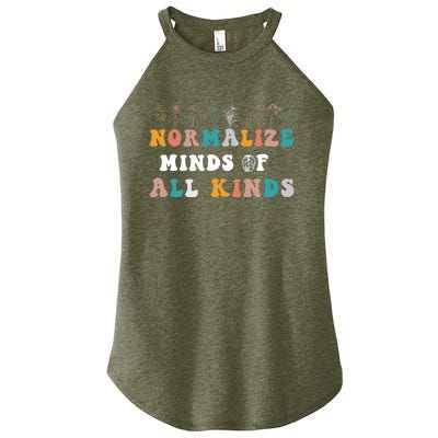 normalize minds of all kinds autism Awareness Women’s Perfect Tri Rocker Tank