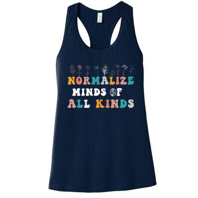 normalize minds of all kinds autism Awareness Women's Racerback Tank