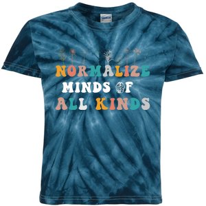 normalize minds of all kinds autism Awareness Kids Tie-Dye T-Shirt