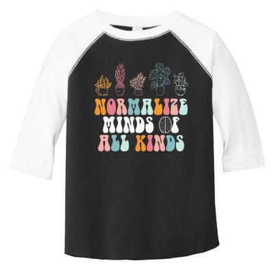 Normalize Minds Of All Kinds Groovy Retro Autism Awareness Toddler Fine Jersey T-Shirt