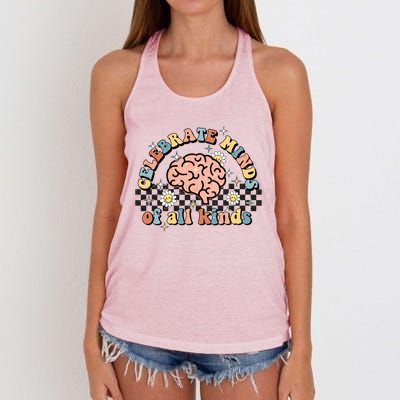 Normalize Minds Of All Kinds Autism Awereness Women's Knotted Racerback Tank