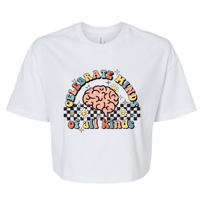 Normalize Minds Of All Kinds Autism Awereness Bella+Canvas Jersey Crop Tee