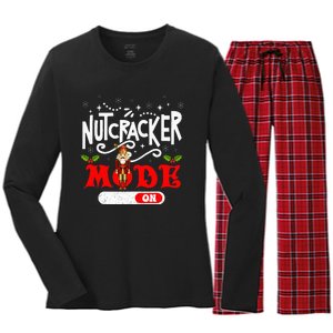 Nutcracker Mode On Dance Ballet Love Christmas Pajamas Gifts Women's Long Sleeve Flannel Pajama Set 