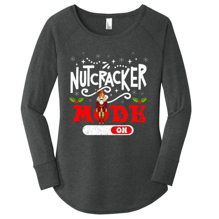 Nutcracker Mode On Dance Ballet Love Christmas Pajamas Gifts Women's Perfect Tri Tunic Long Sleeve Shirt