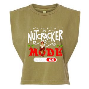 Nutcracker Mode On Dance Ballet Love Christmas Pajamas Gifts Garment-Dyed Women's Muscle Tee