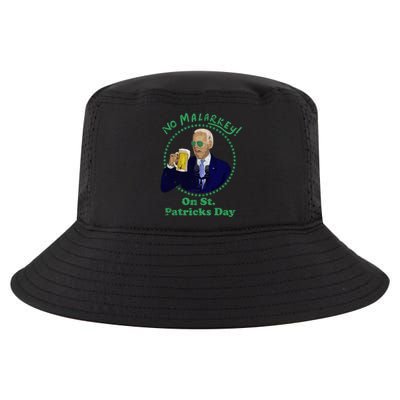 No Malarkey On St Patricks Day Joe Biden Beer Gift Cool Comfort Performance Bucket Hat