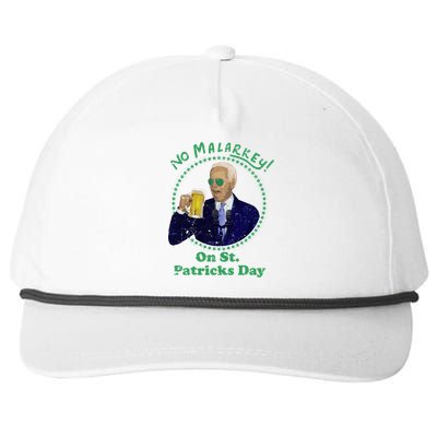 No Malarkey On St Patricks Day Joe Biden Beer Gift Snapback Five-Panel Rope Hat