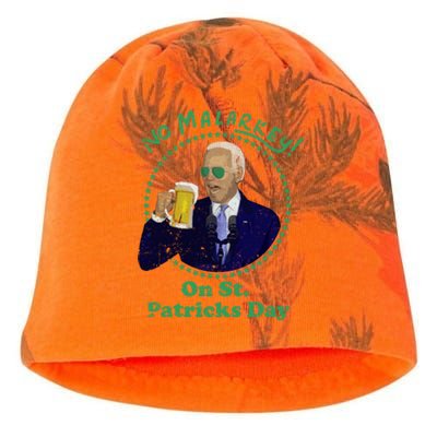 No Malarkey On St Patricks Day Joe Biden Beer Gift Kati - Camo Knit Beanie