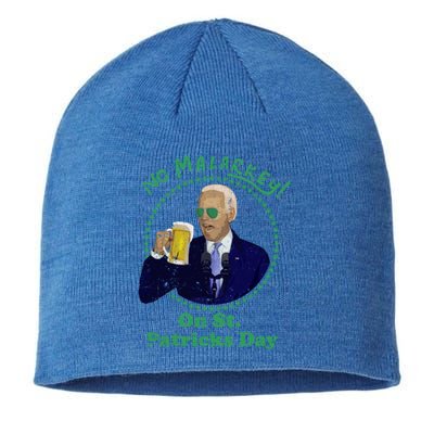 No Malarkey On St Patricks Day Joe Biden Beer Gift Sustainable Beanie