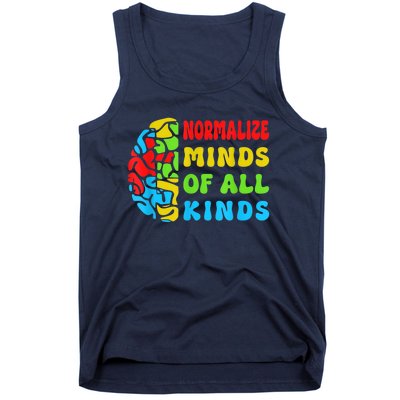 Normalize Minds Of All Kinds Autism Awereness Neurodiversity Tank Top