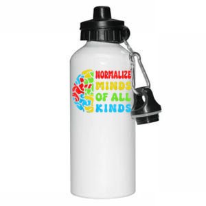 Normalize Minds Of All Kinds Autism Awereness Neurodiversity Aluminum Water Bottle