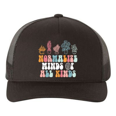 Normalize Minds Of All Kinds Groovy Retro Autism Awareness Yupoong Adult 5-Panel Trucker Hat