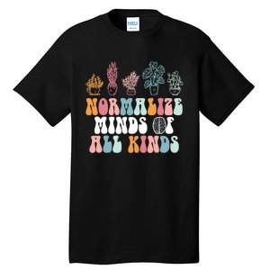 Normalize Minds Of All Kinds Groovy Retro Autism Awareness Tall T-Shirt