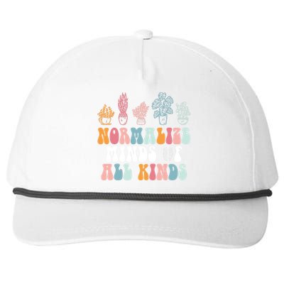 Normalize Minds Of All Kinds Groovy Retro Autism Awareness Snapback Five-Panel Rope Hat