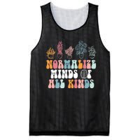 Normalize Minds Of All Kinds Groovy Retro Autism Awareness Mesh Reversible Basketball Jersey Tank