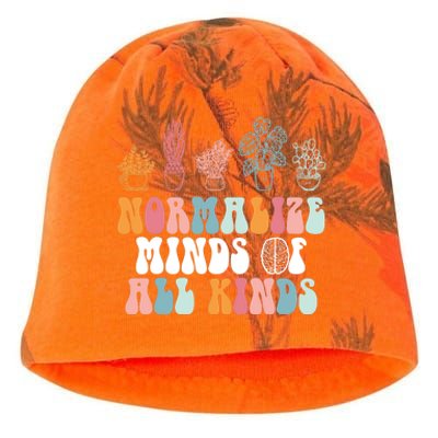 Normalize Minds Of All Kinds Groovy Retro Autism Awareness Kati - Camo Knit Beanie