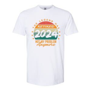 Not My Problem Anymore Retirement Funny Legend Has Retired 2024 Softstyle CVC T-Shirt