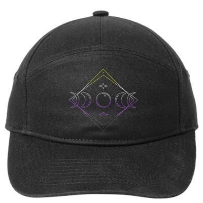 N.O.N.B.I.N..A.R.Y Moon Phase N.O.N.B..I.N.A.R.Y Pride Lgbt 7-Panel Snapback Hat