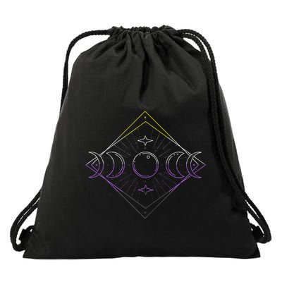 N.O.N.B.I.N..A.R.Y Moon Phase N.O.N.B..I.N.A.R.Y Pride Lgbt Drawstring Bag