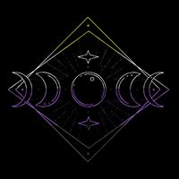 N.O.N.B.I.N..A.R.Y Moon Phase N.O.N.B..I.N.A.R.Y Pride Lgbt Premium T-Shirt
