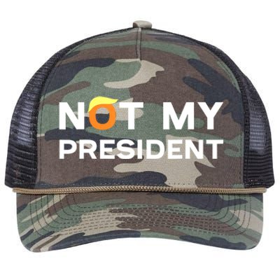 Not My President Anti Trump 2024 Retro Rope Trucker Hat Cap