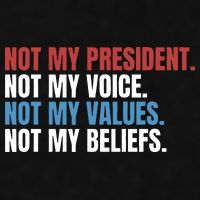 Not My President Not My Coice Not My Values Not My Beliefs Ladies PosiCharge Tri-Blend Wicking Tank