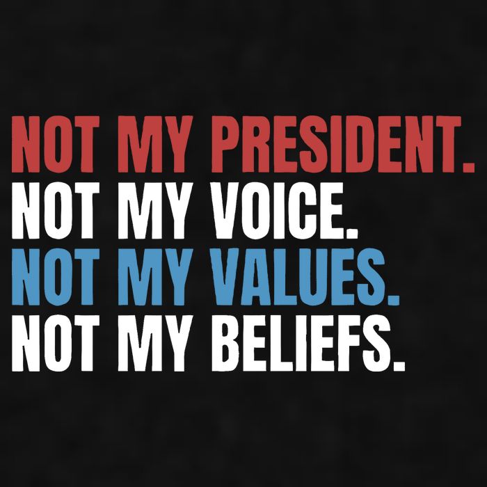 Not My President Not My Coice Not My Values Not My Beliefs Ladies PosiCharge Tri-Blend Wicking Tank