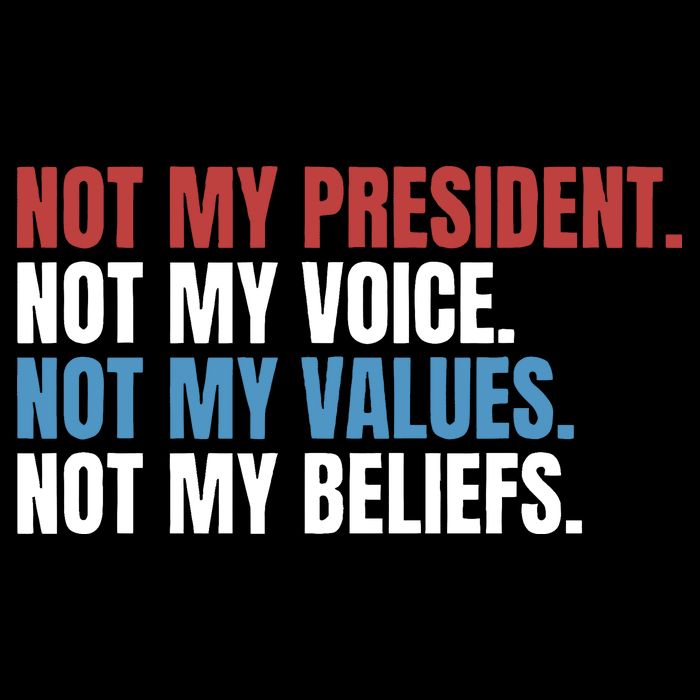 Not My President Not My Coice Not My Values Not My Beliefs Button