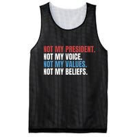 Not My President Not My Coice Not My Values Not My Beliefs Mesh Reversible Basketball Jersey Tank