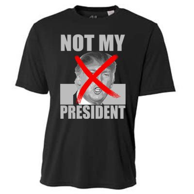 Not My President Red X Spray Paint Antitrump Cooling Performance Crew T-Shirt