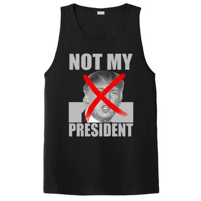 Not My President Red X Spray Paint Antitrump PosiCharge Competitor Tank