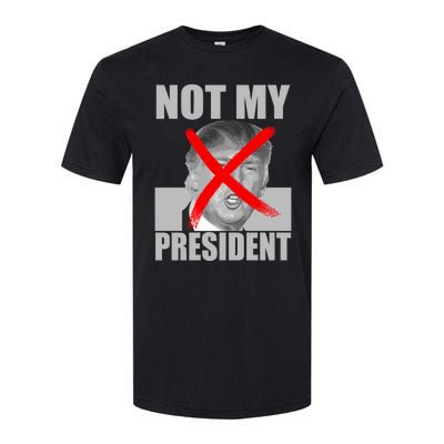 Not My President Red X Spray Paint Antitrump Softstyle CVC T-Shirt