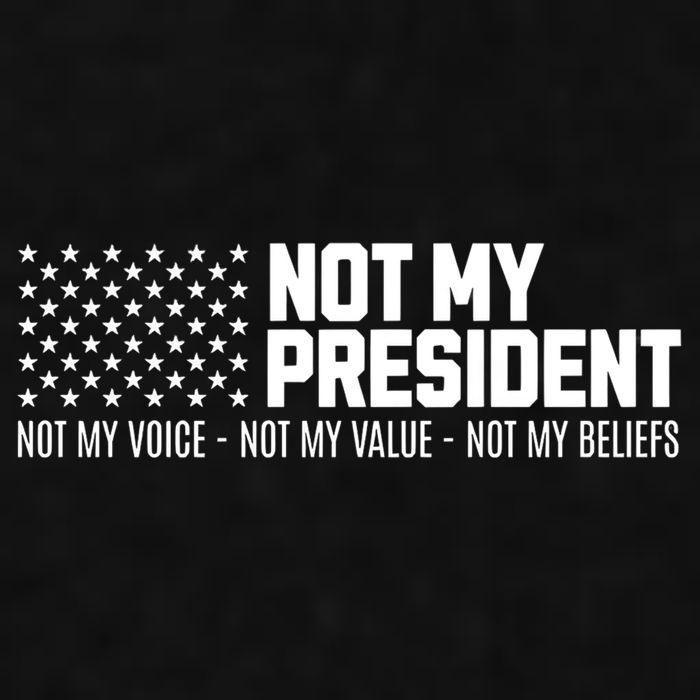 Not My President Not Voice Not My Values Not My Belliefs Ladies PosiCharge Tri-Blend Wicking Tank