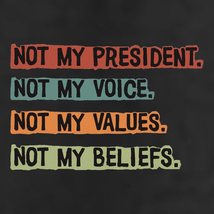 Not My President Not My Voice Not My Value Not My Beliefs 7 Panel Mesh Trucker Snapback Hat