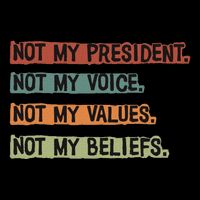 Not My President Not My Voice Not My Value Not My Beliefs 7-Panel Snapback Hat