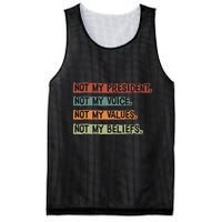 Not My President Not My Voice Not My Value Not My Beliefs Mesh Reversible Basketball Jersey Tank