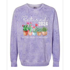 Not My Problem Anymore Colorblast Crewneck Sweatshirt