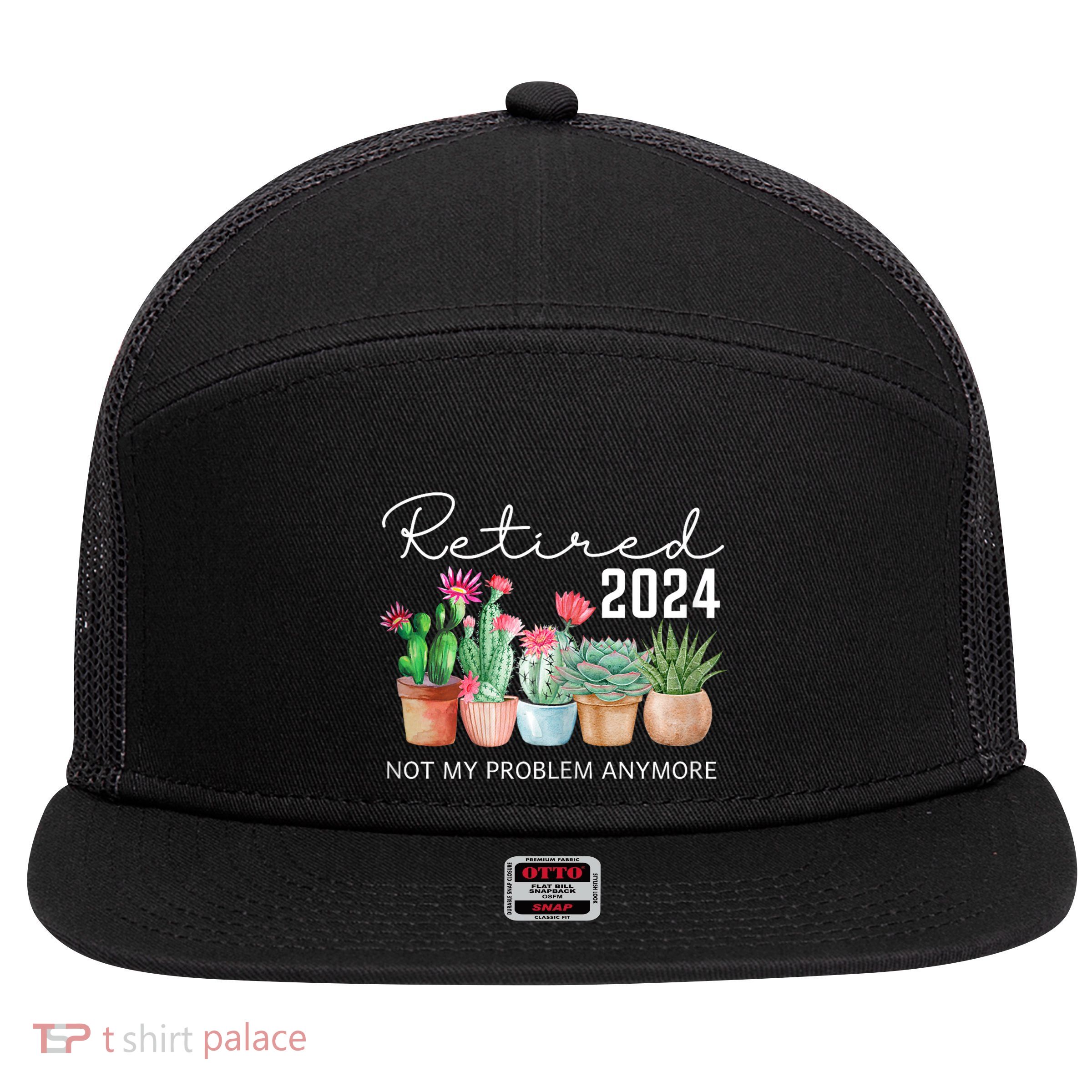 Not My Problem Anymore 7 Panel Mesh Trucker Snapback Hat