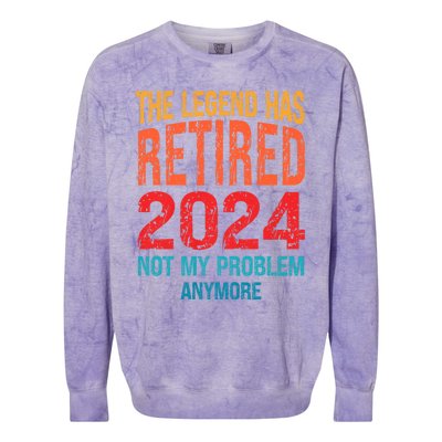 Not My Problem Anymore Colorblast Crewneck Sweatshirt