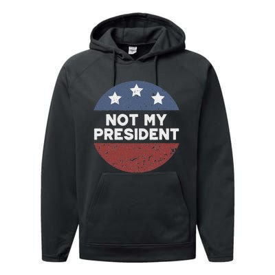 Not My President Performance Fleece Hoodie