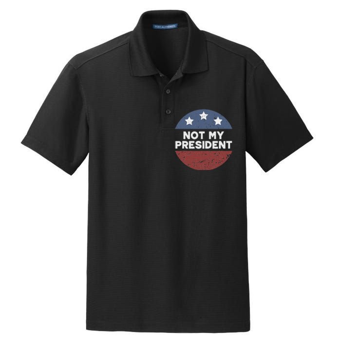 Not My President Dry Zone Grid Polo