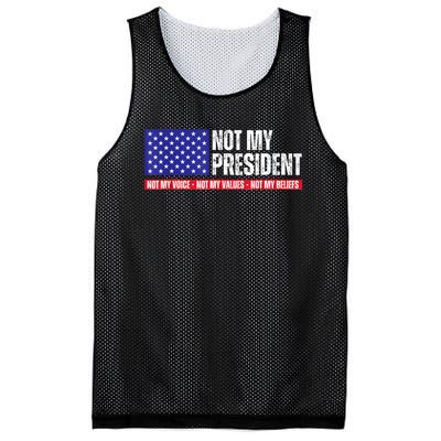 Not My President Not My Voice Not My Values Not My Beliefs Mesh Reversible Basketball Jersey Tank