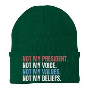 Not My President Not My Voice Not My Values Not My Beliefs Knit Cap Winter Beanie