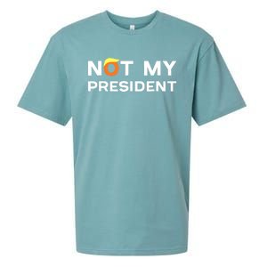 Not My President Anti Trump 2024 Sueded Cloud Jersey T-Shirt