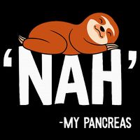 Nah My Pancreas Cute Sloth Type 1 T1D Diabetes Funny Gift Backpack