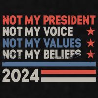 Not My President Not My Voice Not My Value Not My Beliefs Ladies PosiCharge Tri-Blend Wicking Tank