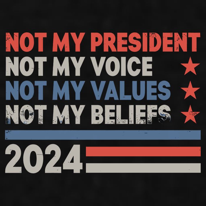 Not My President Not My Voice Not My Value Not My Beliefs Ladies PosiCharge Tri-Blend Wicking Tank